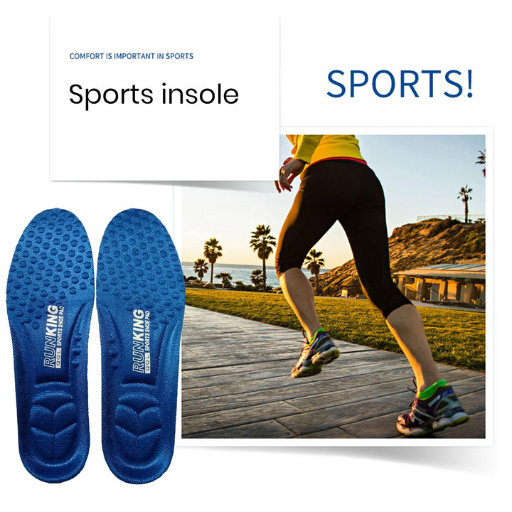 1 Pair Sports Insoles High Elasticity Cushioning Breathable Decompression Pressure Relief Sweat-absorbing Bounce Massage Image 11
