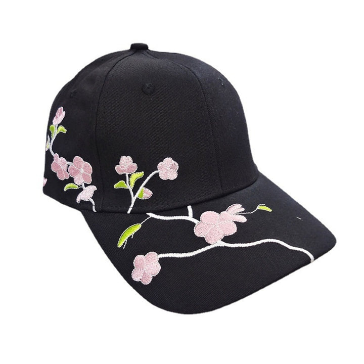 Outdoor Sun Hat Sun Protection Breathable Long Brim Plum Blossom Embroidered Washable Anti-UV Unisex Image 2