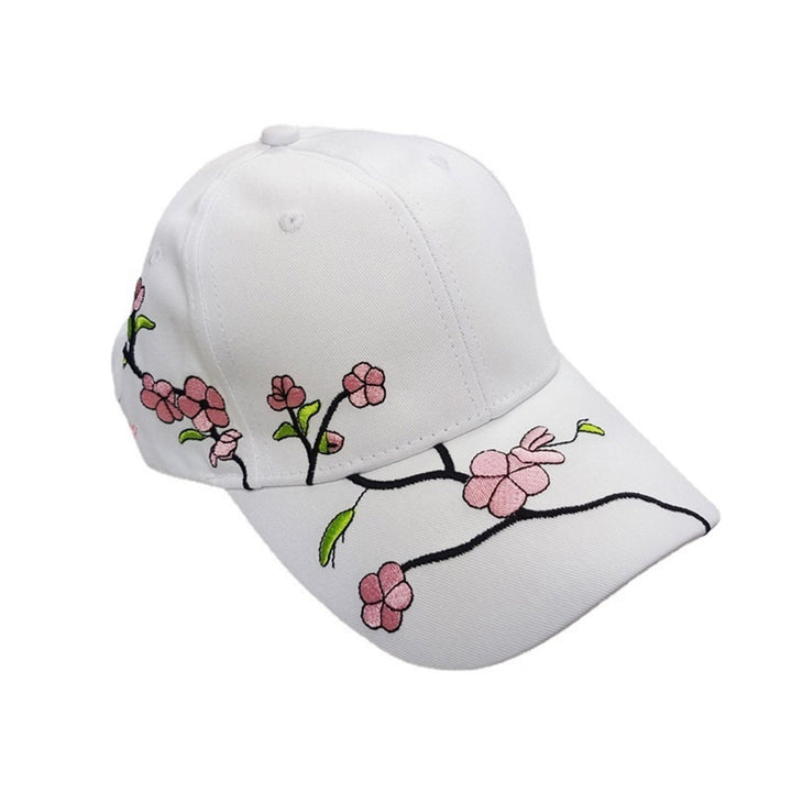 Outdoor Sun Hat Sun Protection Breathable Long Brim Plum Blossom Embroidered Washable Anti-UV Unisex Image 3