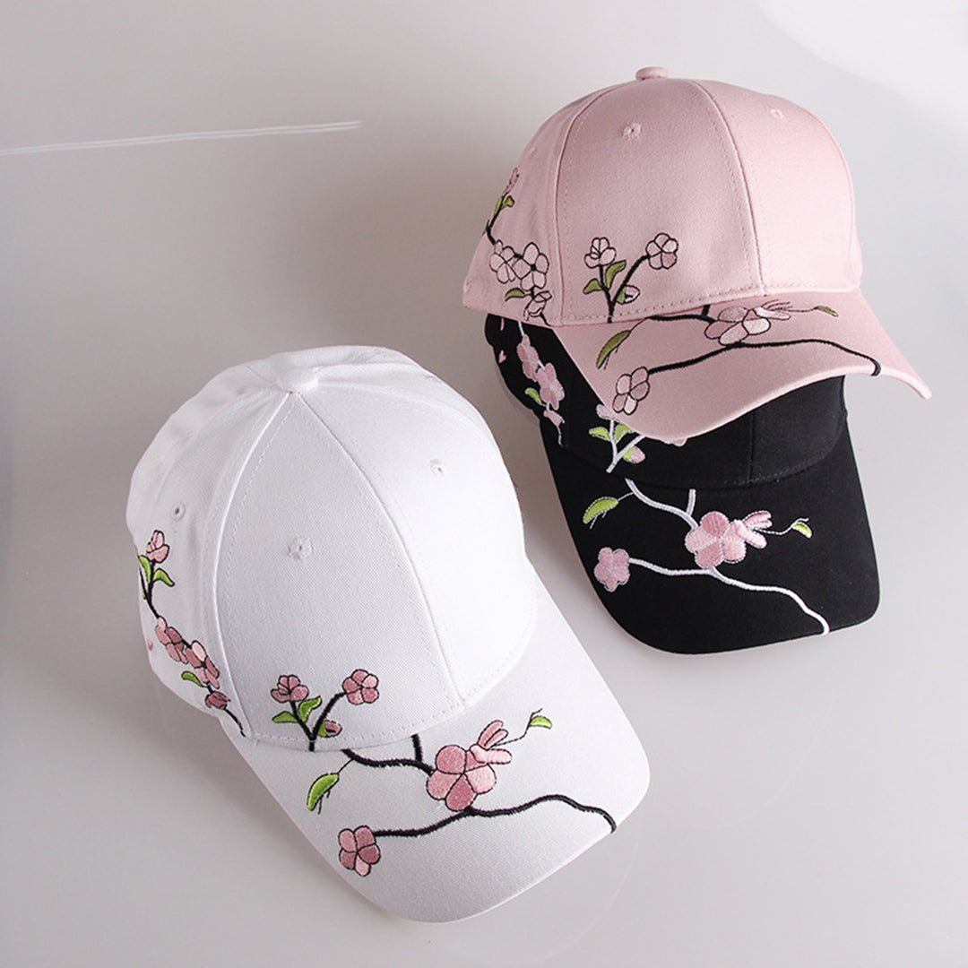 Outdoor Sun Hat Sun Protection Breathable Long Brim Plum Blossom Embroidered Washable Anti-UV Unisex Image 6