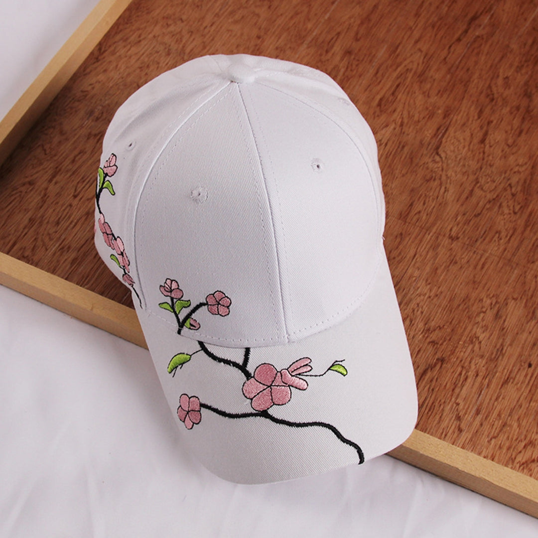 Outdoor Sun Hat Sun Protection Breathable Long Brim Plum Blossom Embroidered Washable Anti-UV Unisex Image 7