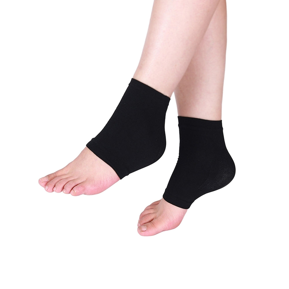 1 Pair Shockproof Anti-slip Foot Heels Socks Breathable Elastic Sweat Absorbent Silicone Anti-Crack Moisturizing Shoes Image 2