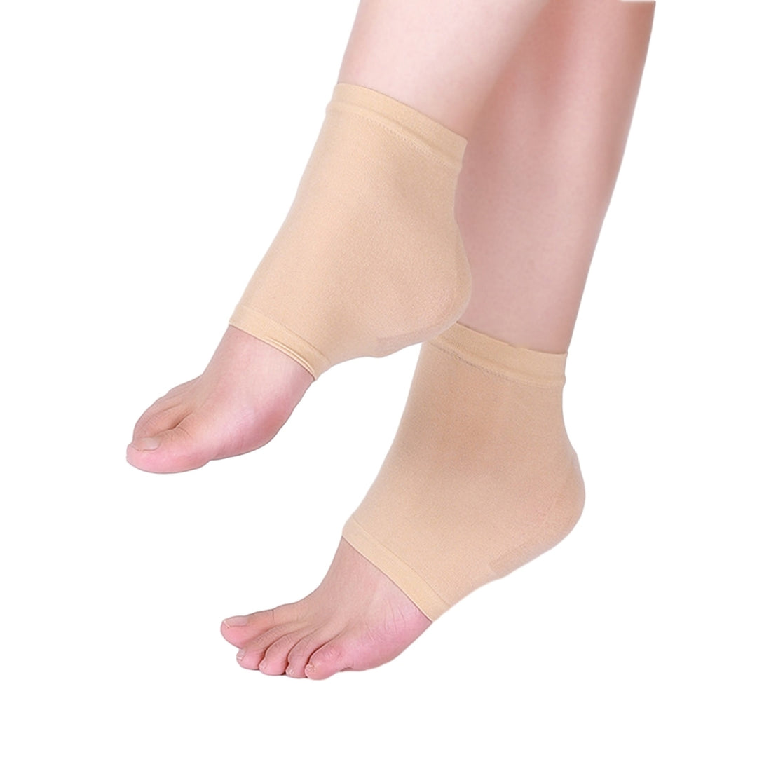 1 Pair Shockproof Anti-slip Foot Heels Socks Breathable Elastic Sweat Absorbent Silicone Anti-Crack Moisturizing Shoes Image 3