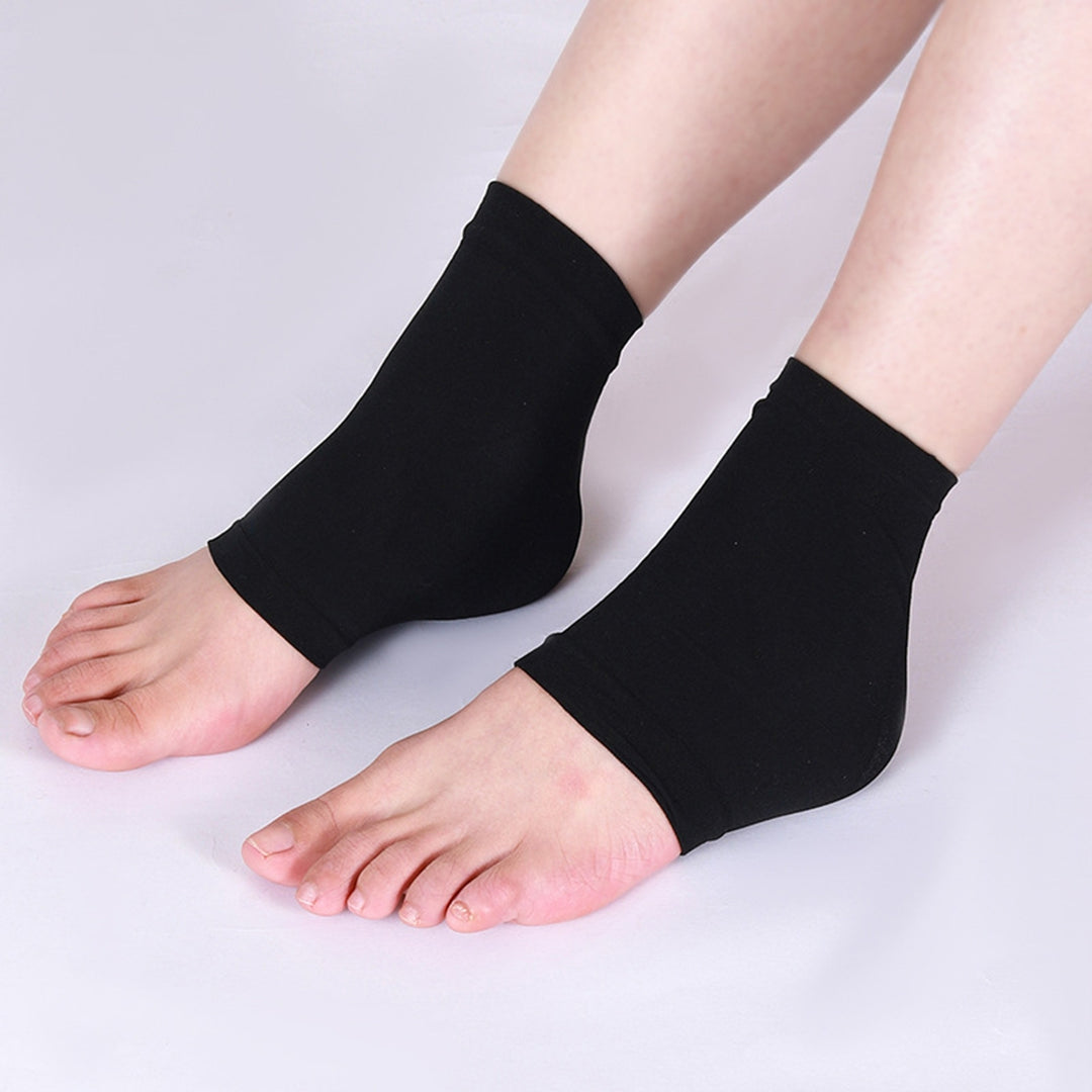 1 Pair Shockproof Anti-slip Foot Heels Socks Breathable Elastic Sweat Absorbent Silicone Anti-Crack Moisturizing Shoes Image 4