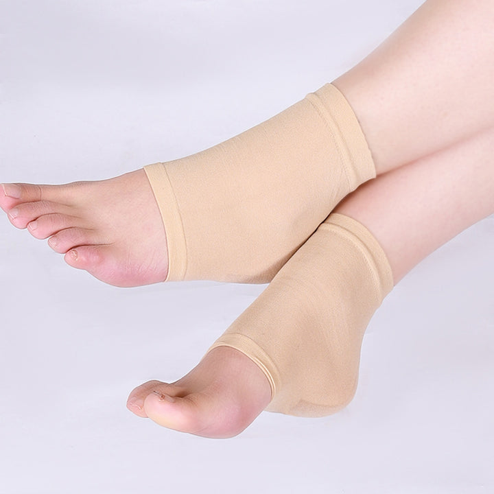 1 Pair Shockproof Anti-slip Foot Heels Socks Breathable Elastic Sweat Absorbent Silicone Anti-Crack Moisturizing Shoes Image 6