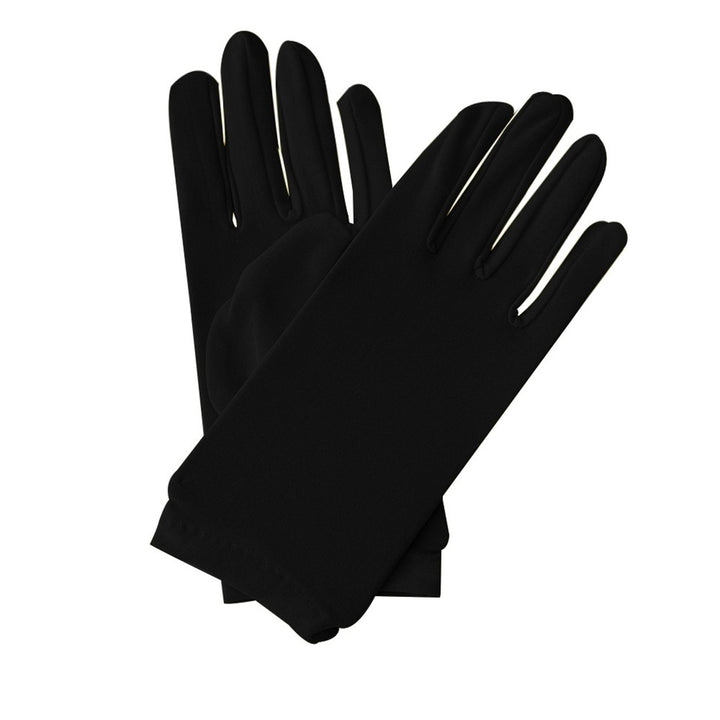 1 Pair Short Thin Dance Gloves Breathable Non-slip Sweat-absorption Milk Silk Satin Stretch Gloves Costume Accessories Image 1