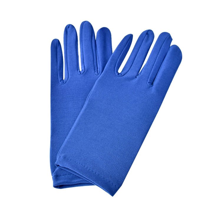 1 Pair Short Thin Dance Gloves Breathable Non-slip Sweat-absorption Milk Silk Satin Stretch Gloves Costume Accessories Image 4