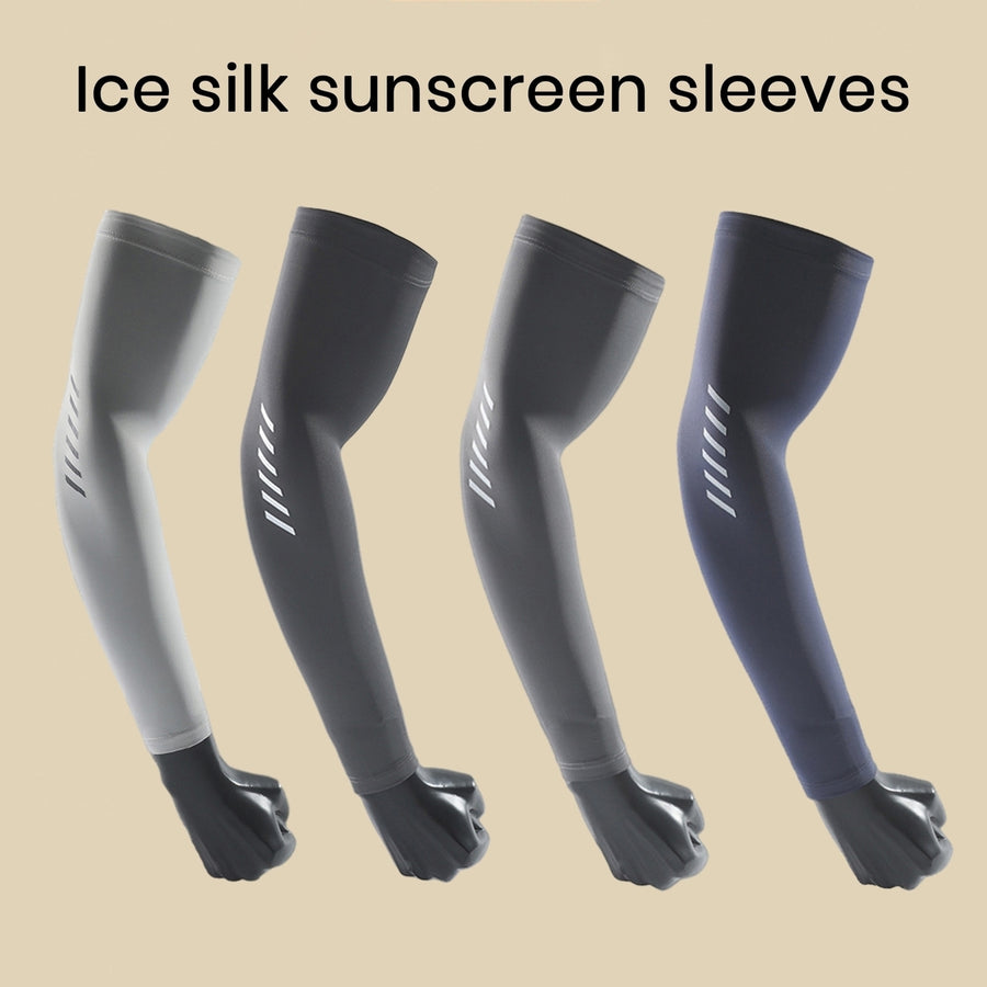 1 Pair Cycling Arm Sleeve Anti-UV Breathable Sunscreen Quick Dry High Elasticity Sun Protection Image 1