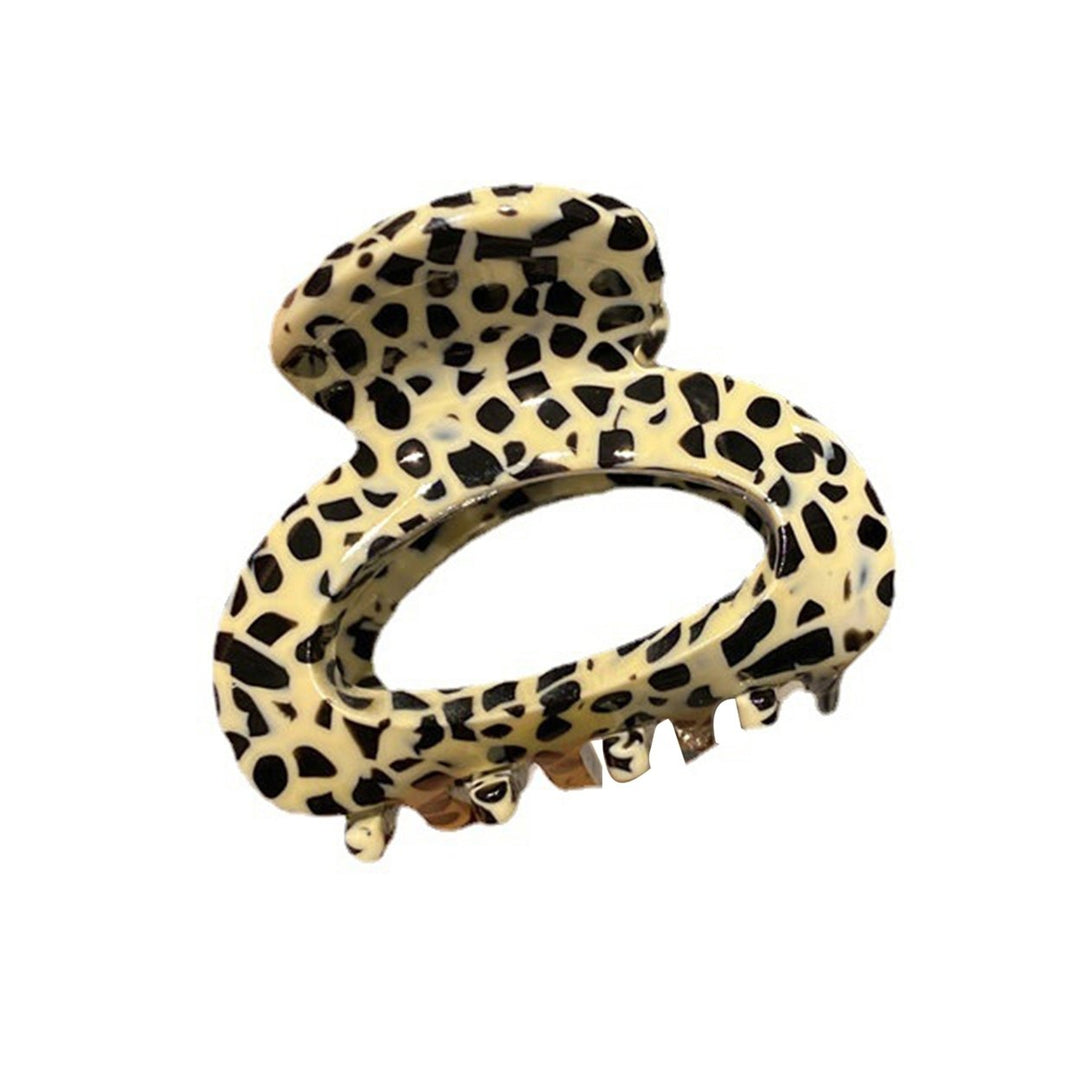 Mini Hair Clip Women Girls Anti-slip Leopard Print Strong Claw Contrast Color Hair Claw Barrette Crab Hairpin Styling Image 1