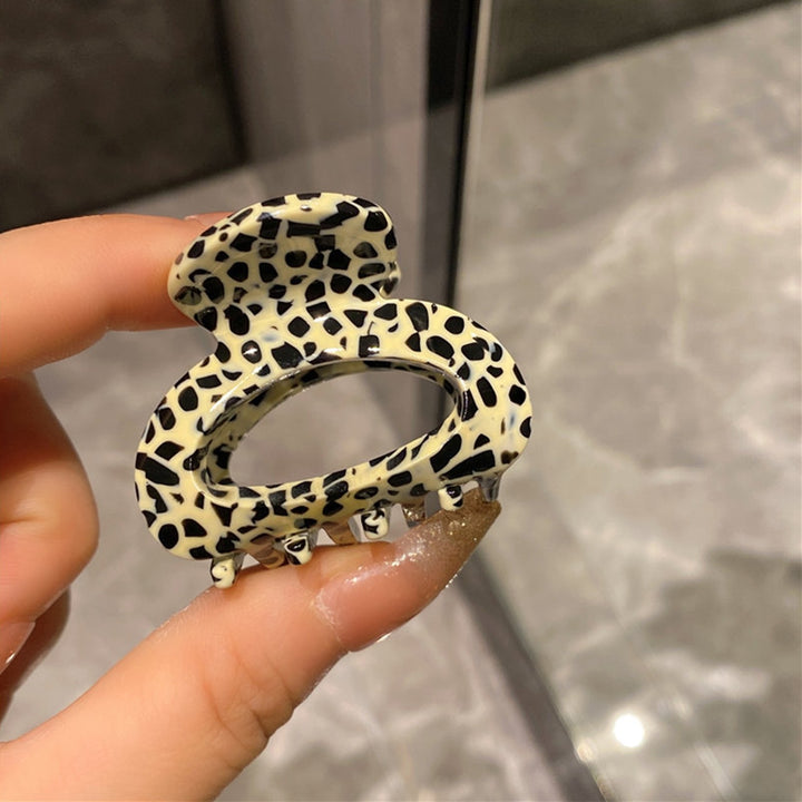 Mini Hair Clip Women Girls Anti-slip Leopard Print Strong Claw Contrast Color Hair Claw Barrette Crab Hairpin Styling Image 11