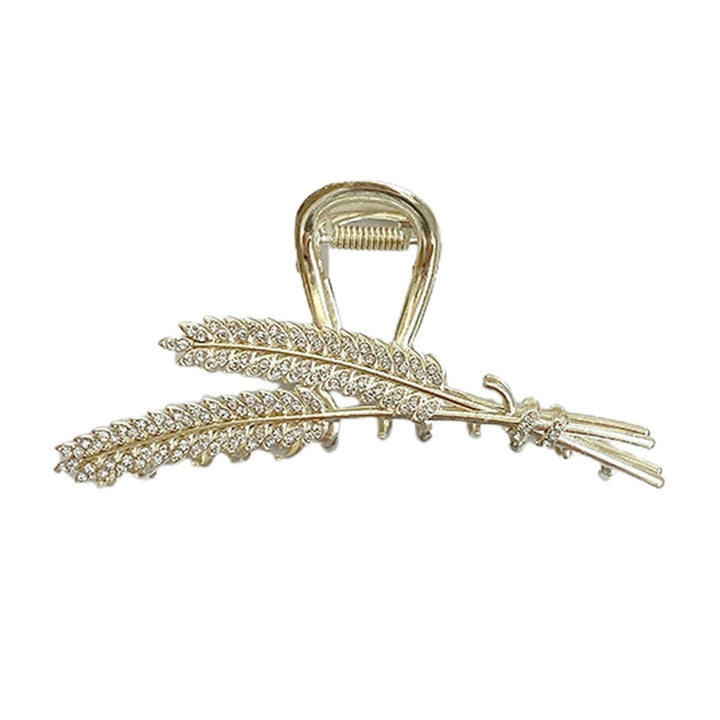 Elegant Crossing Teeth Hair Clip Shining Rhinestone Wheat Ears Large Bath Hair Claw Hair Accessories Image 4