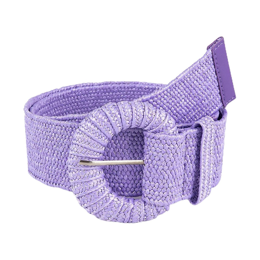 Straw Waist Belt Retro Bohemian Wide Handmade Pin Buckle Adjustable Clothing Accessories Summer Women Pants Dress Belt Image 1