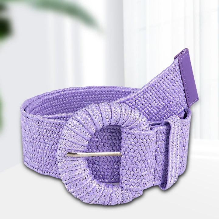 Straw Waist Belt Retro Bohemian Wide Handmade Pin Buckle Adjustable Clothing Accessories Summer Women Pants Dress Belt Image 7