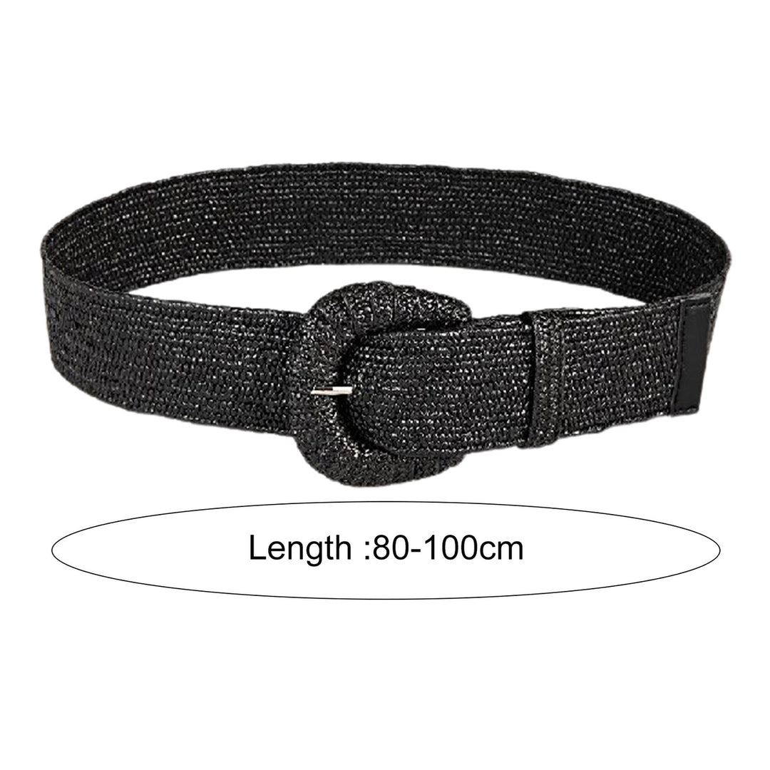 Straw Waist Belt Retro Bohemian Wide Handmade Pin Buckle Adjustable Clothing Accessories Summer Women Pants Dress Belt Image 10