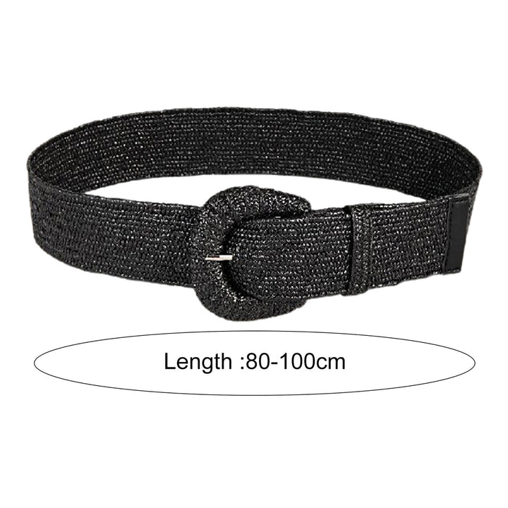 Straw Waist Belt Retro Bohemian Wide Handmade Pin Buckle Adjustable Clothing Accessories Summer Women Pants Dress Belt Image 10