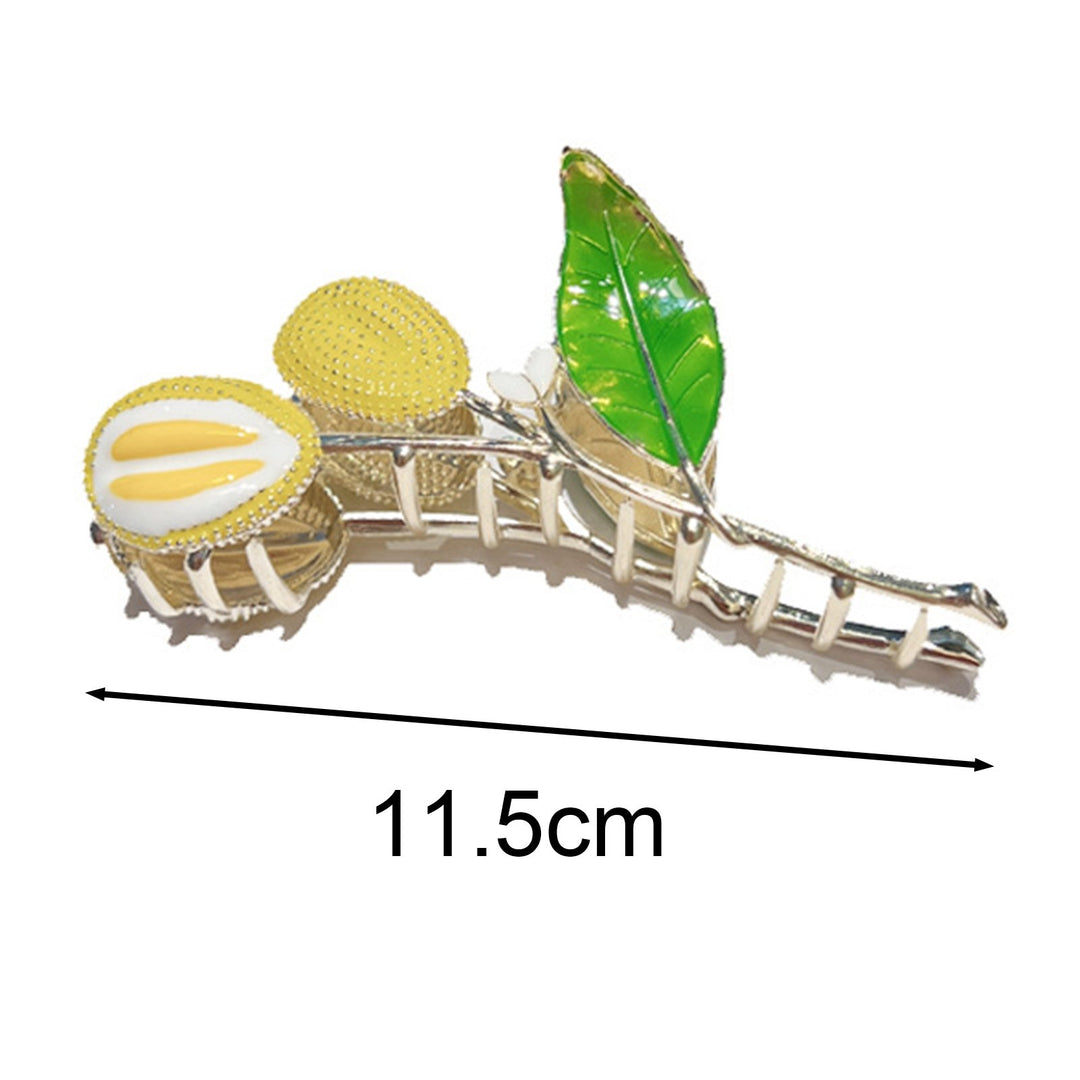 Women Hair Claw Leaf Durian Shape Cross Teeth Anti-slip Strong Claw Hair Gripper Hair Fixation Hair Decoration Tool Image 6