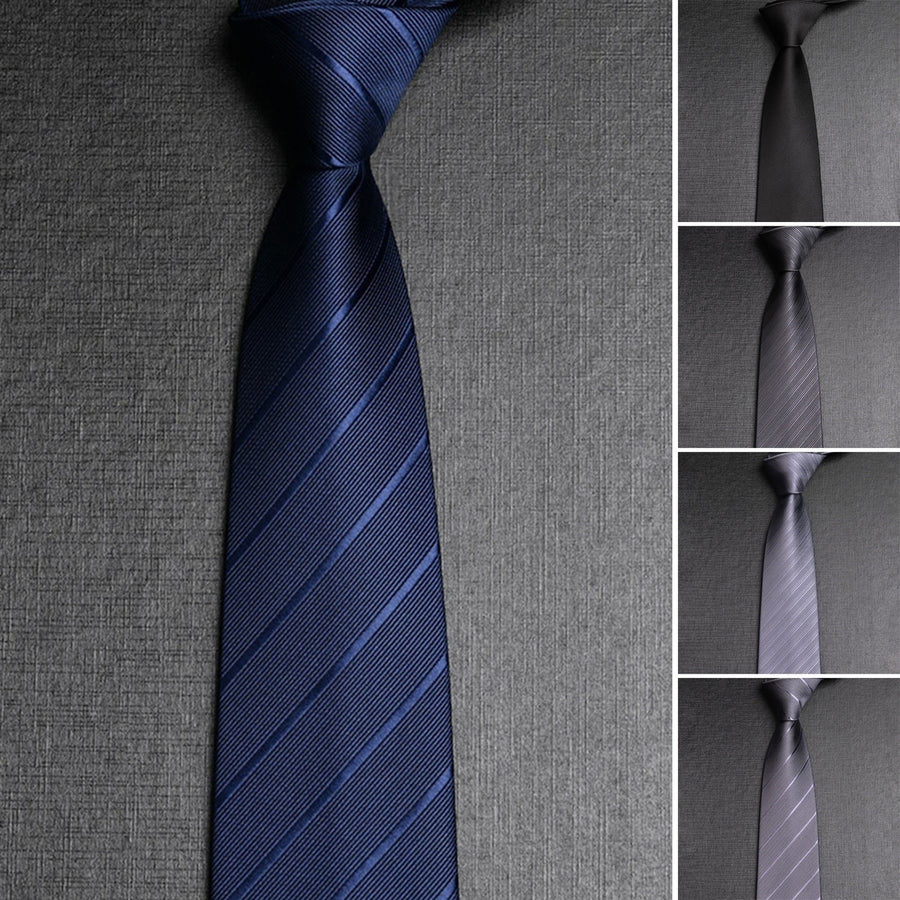 Men Tie Business Tie Work Formal Occasion Stripe Silky Smooth Anti-wrinkle Adjustable Lightweight Clothes Matching Party Image 1