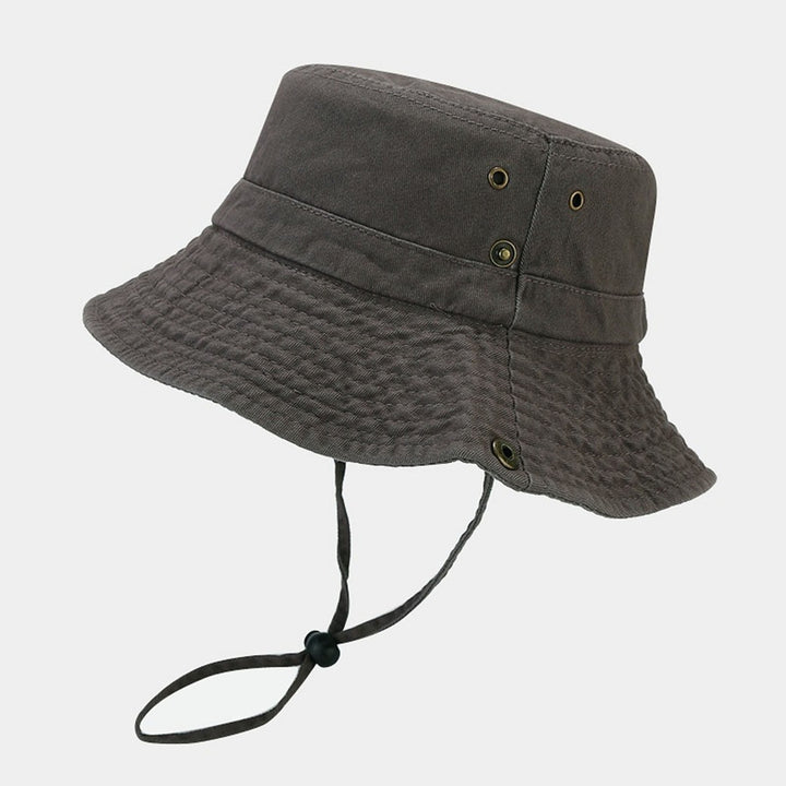 Unisex Hat Fisherman Hat Sunshade Anti-UV Summer Outdoor Packable Fishing Bucket Hat Beach Sun Hat with String Image 12