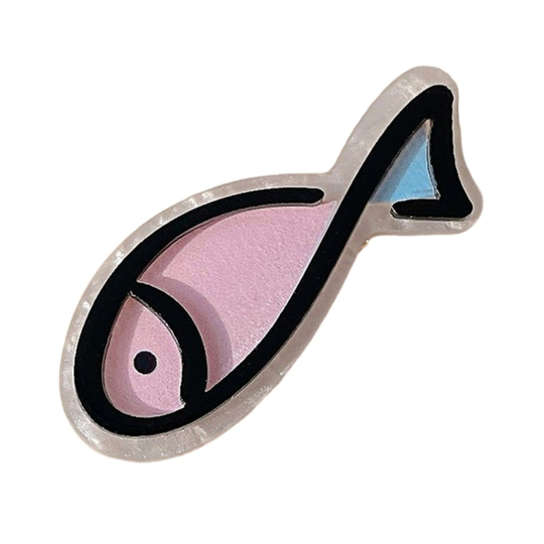 1 Pair Cute Cartoon Acrylic Fish Shape Hair Pin Exquisite Side Bangs Hairpin Girls Sweet Hair Clip Fashion Accessories Image 3