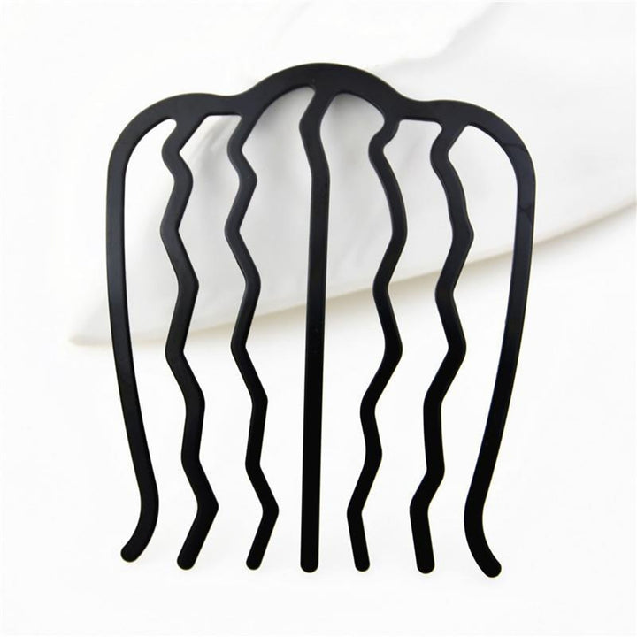 Metal Black Hair Fork Clip Women Hair Pin Comb Messy Bun Hair Pin Clip Hair Side Comb Updo Hair Stick Hair Styling Tool Image 4