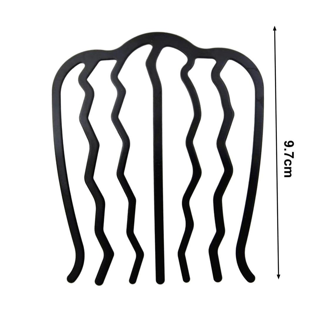 Metal Black Hair Fork Clip Women Hair Pin Comb Messy Bun Hair Pin Clip Hair Side Comb Updo Hair Stick Hair Styling Tool Image 6
