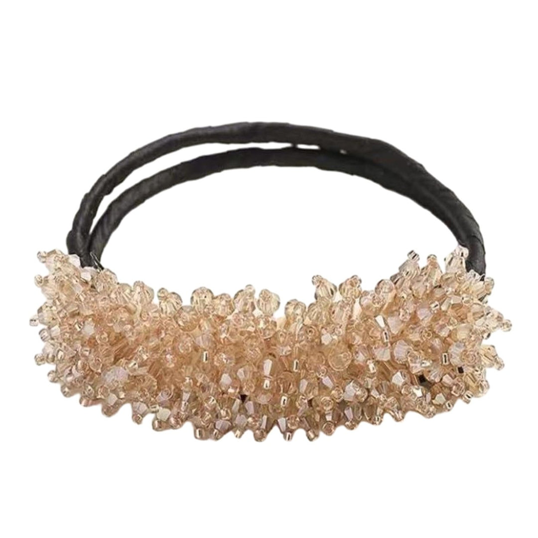 Faux Crystal Decor Lazy Headband Women Braided Hairbands Hair Accessories Simple Bun Hair Styling Hair Band Image 1