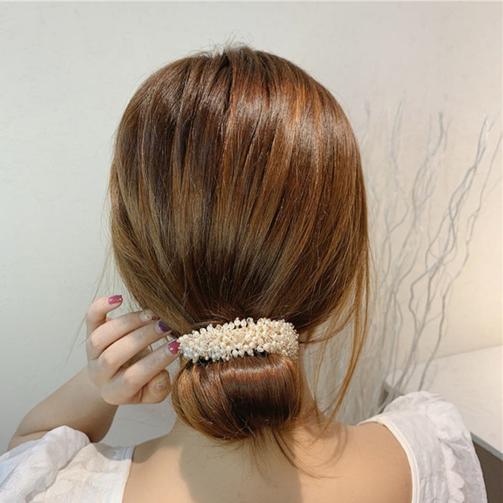 Faux Crystal Decor Lazy Headband Women Braided Hairbands Hair Accessories Simple Bun Hair Styling Hair Band Image 9