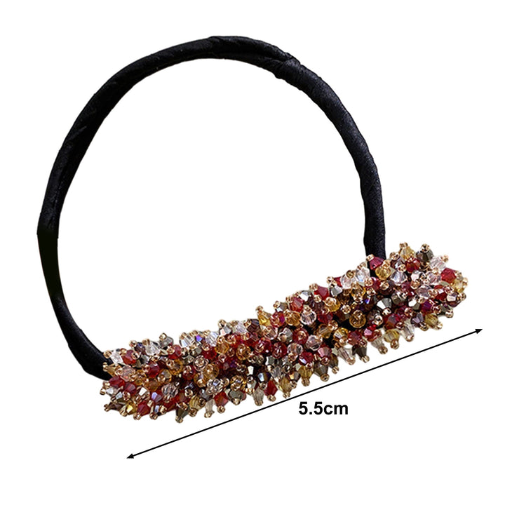 Faux Crystal Decor Lazy Headband Women Braided Hairbands Hair Accessories Simple Bun Hair Styling Hair Band Image 11