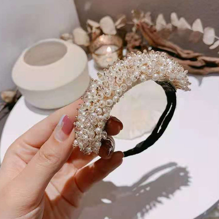 Faux Crystal Decor Lazy Headband Women Braided Hairbands Hair Accessories Simple Bun Hair Styling Hair Band Image 12