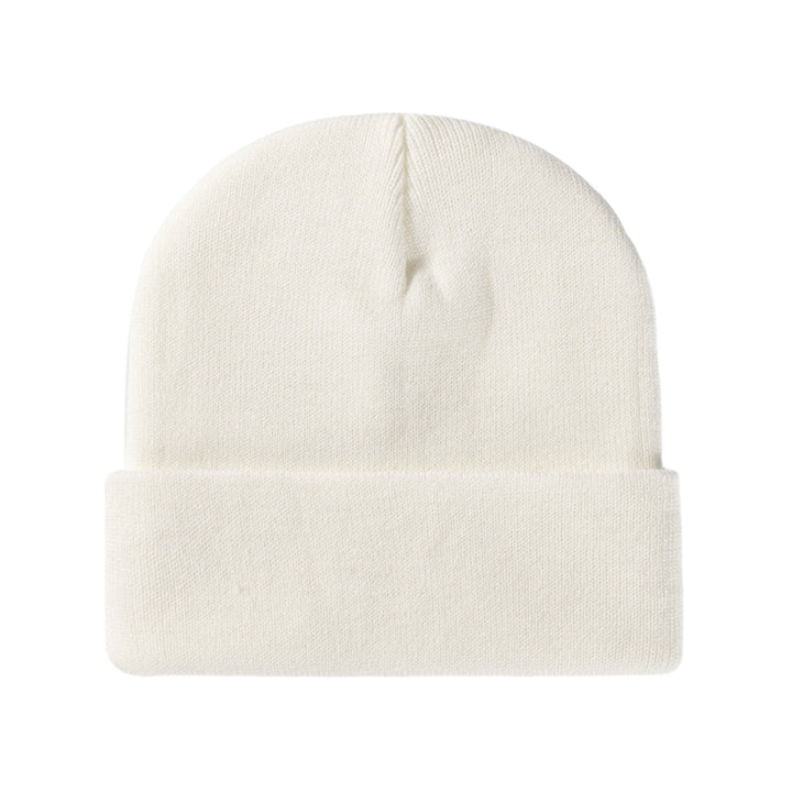 Winter Hat Unisex Stretchy Knitted Solid Color Warm Soft Ear Protection High Elasticity Regular Fit Winter Fall Beanie Image 3