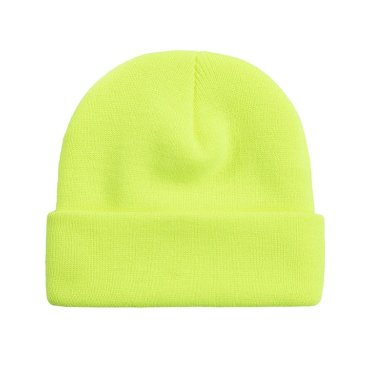 Winter Hat Unisex Stretchy Knitted Solid Color Warm Soft Ear Protection High Elasticity Regular Fit Winter Fall Beanie Image 8