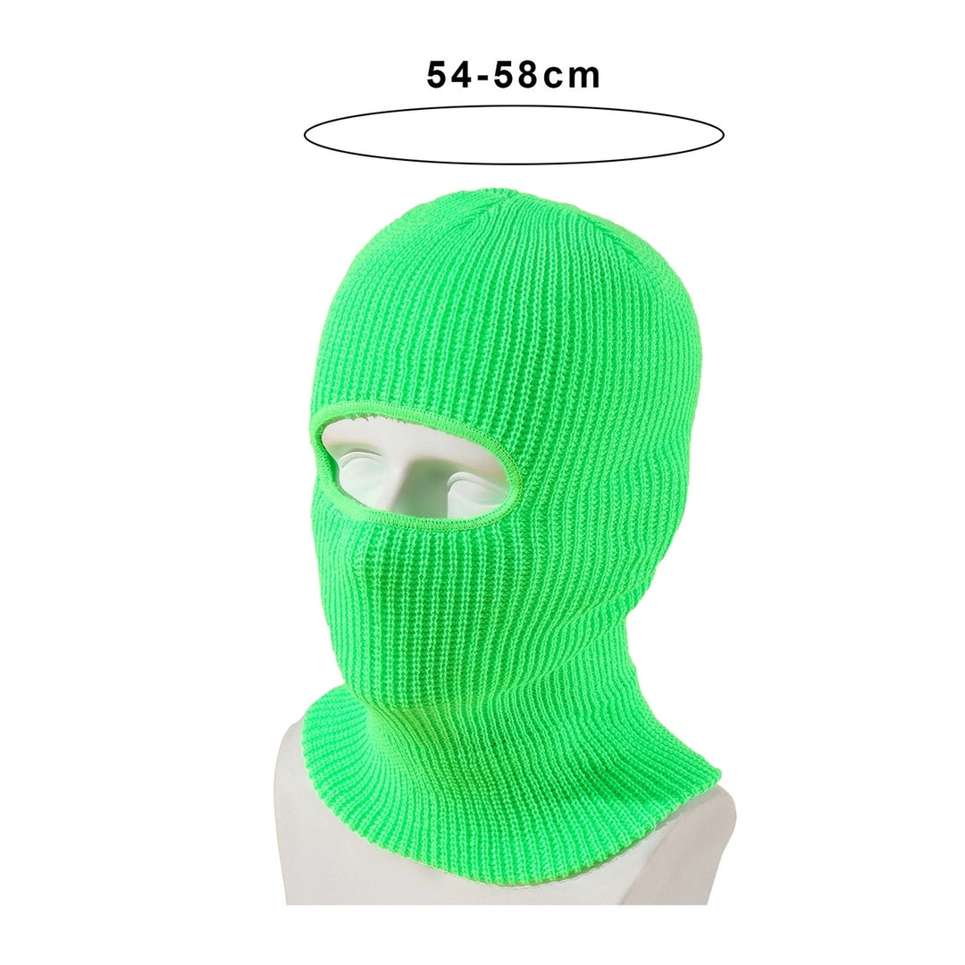 Unisex Autumn Winter Eyes Exposed Skiing Hat Coldproof Ear Protection Outdoor Riding Solid Color Knitting Headgear Image 12