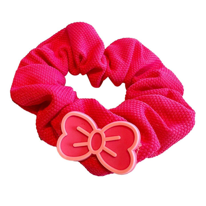 Women Hair Ring Hair Scrunchy High Elasticity Hair Organization Decoration Letter Bow-knot Decor Image 1