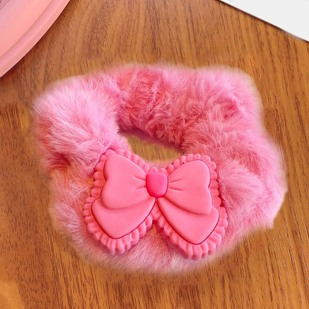 Women Hair Ring Hair Scrunchy High Elasticity Hair Organization Decoration Letter Bow-knot Decor Image 9