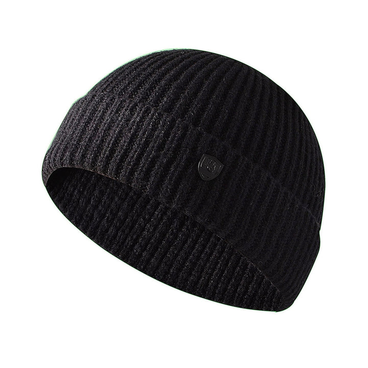 Autumn Winter Warm Knitted Hat Men Women Solid Color Ribbed Beanies Hat Outdoor Windproof Thick Hiking Cycling Hat Image 2