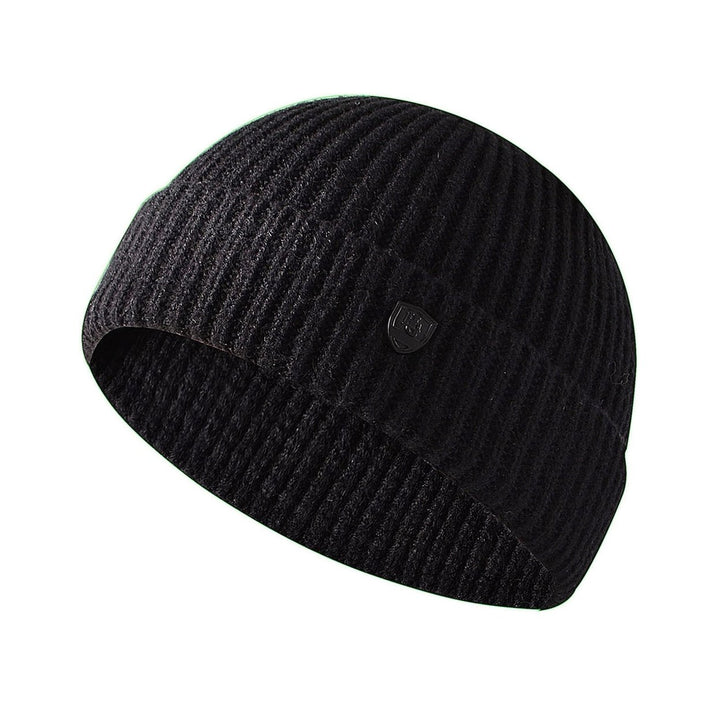 Autumn Winter Warm Knitted Hat Men Women Solid Color Ribbed Beanies Hat Outdoor Windproof Thick Hiking Cycling Hat Image 1