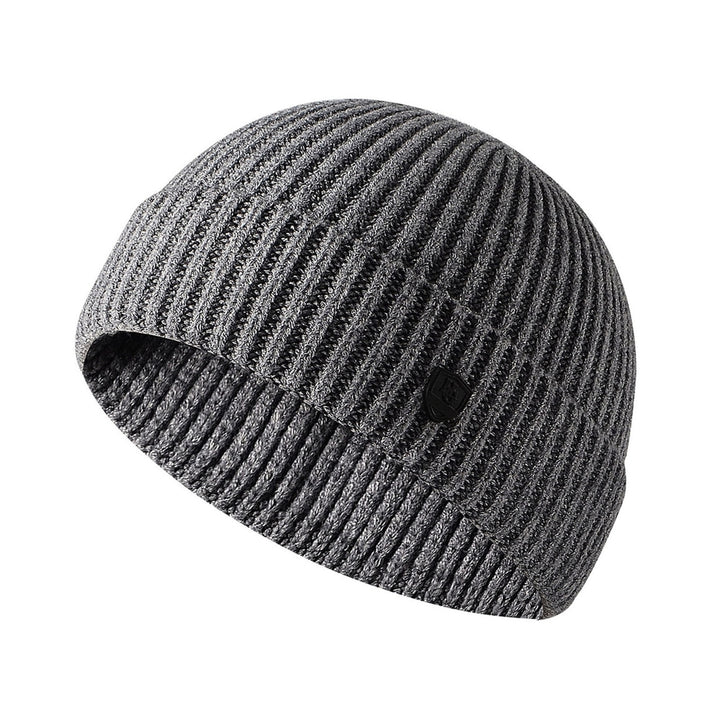 Autumn Winter Warm Knitted Hat Men Women Solid Color Ribbed Beanies Hat Outdoor Windproof Thick Hiking Cycling Hat Image 4