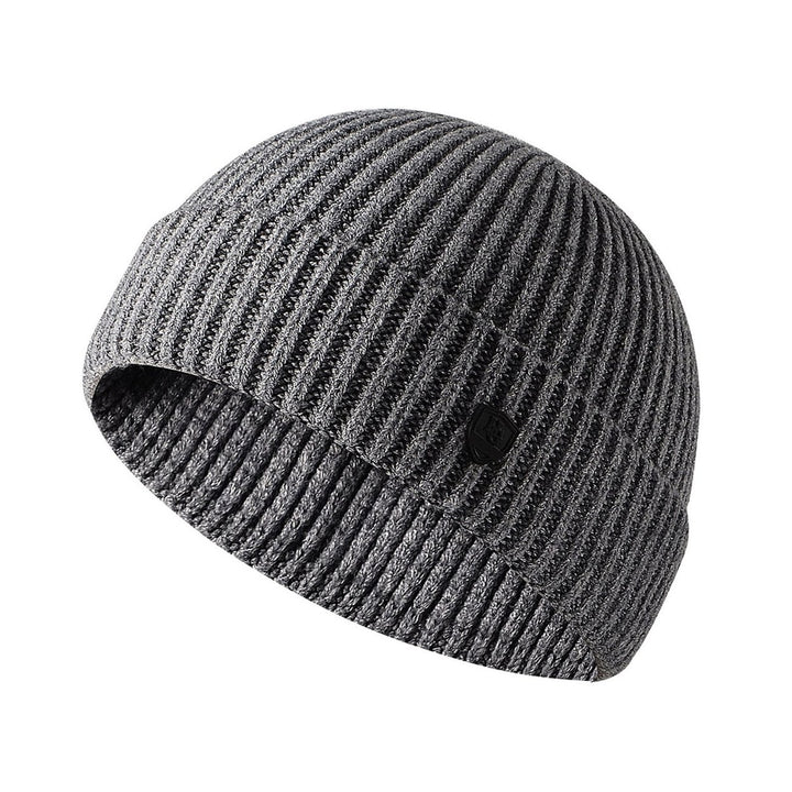 Autumn Winter Warm Knitted Hat Men Women Solid Color Ribbed Beanies Hat Outdoor Windproof Thick Hiking Cycling Hat Image 1