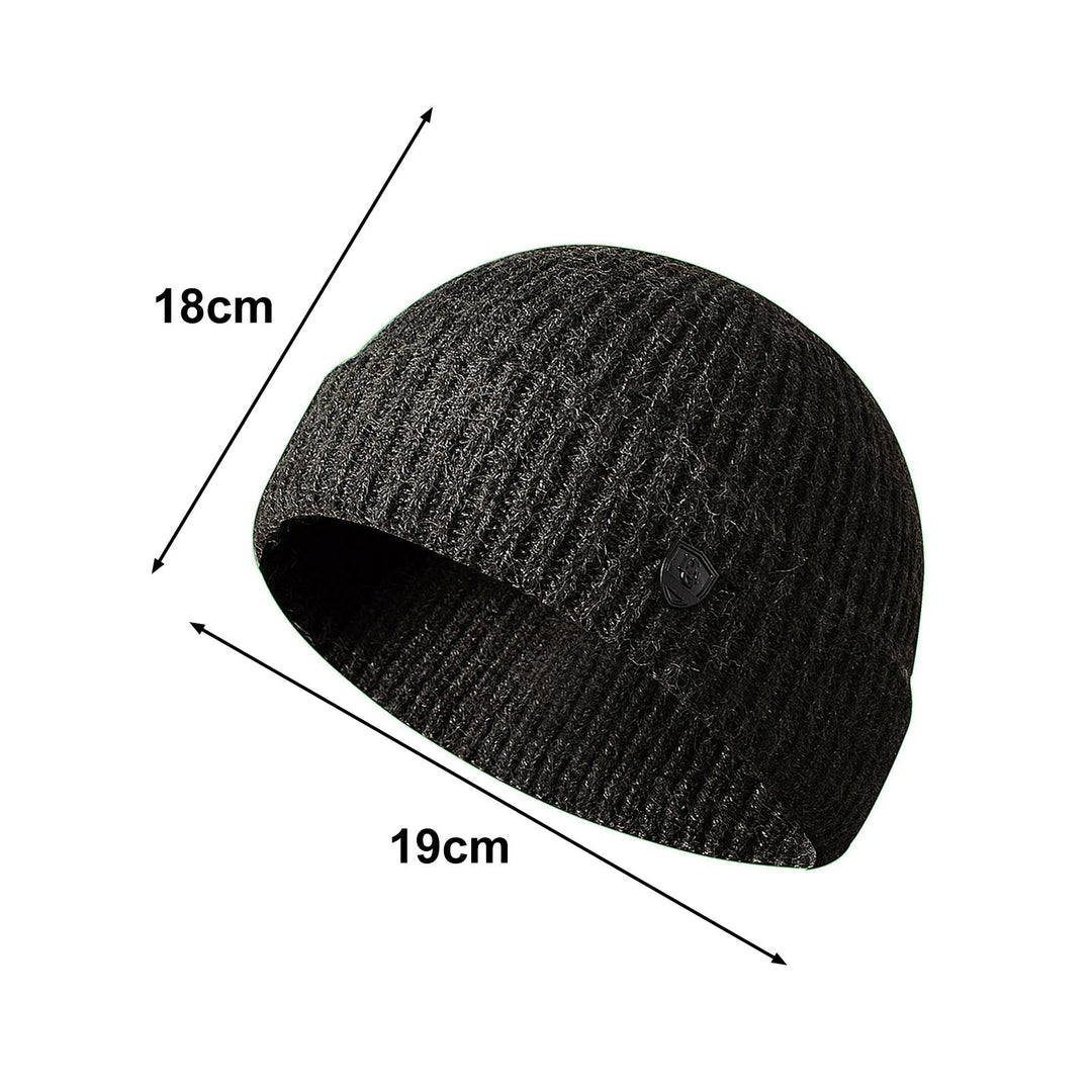 Autumn Winter Warm Knitted Hat Men Women Solid Color Ribbed Beanies Hat Outdoor Windproof Thick Hiking Cycling Hat Image 9