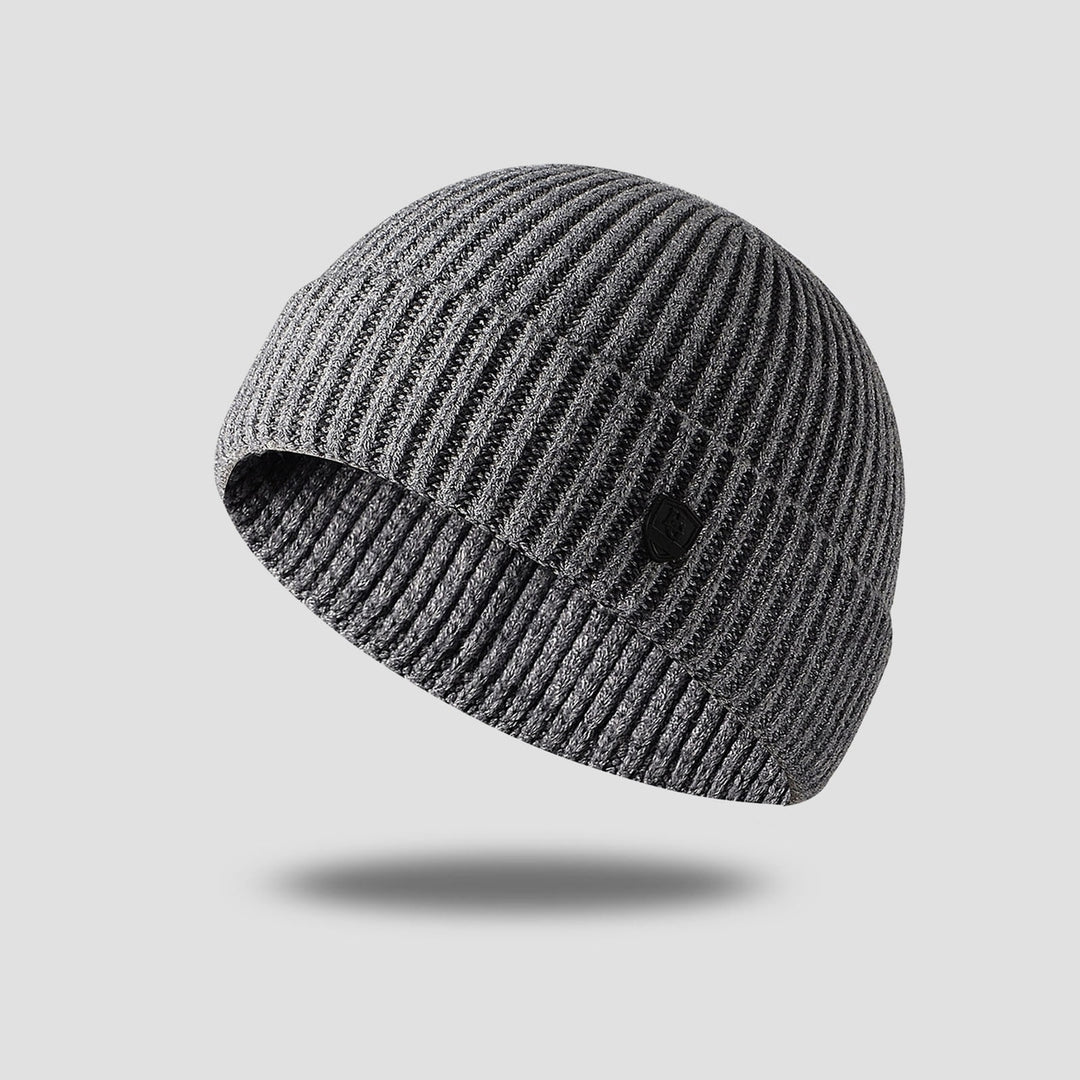 Autumn Winter Warm Knitted Hat Men Women Solid Color Ribbed Beanies Hat Outdoor Windproof Thick Hiking Cycling Hat Image 12