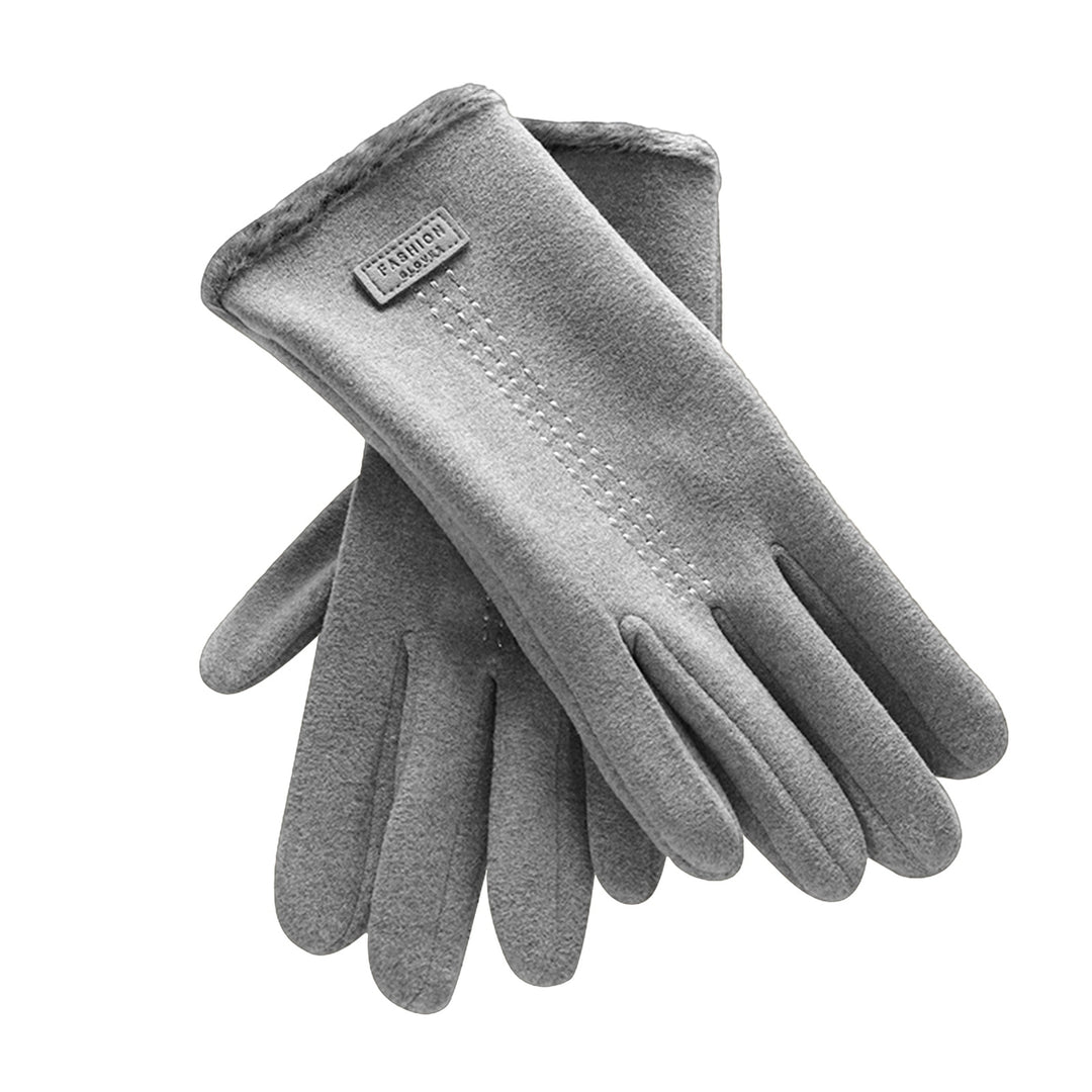 1 Pair Men Winter Gloves Full Fingers Anti-slip Thick Warm Plush Soft Lightweight Windproof Touch Screen Outdoor Cycling Image 3