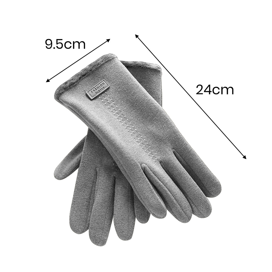 1 Pair Men Winter Gloves Full Fingers Anti-slip Thick Warm Plush Soft Lightweight Windproof Touch Screen Outdoor Cycling Image 8