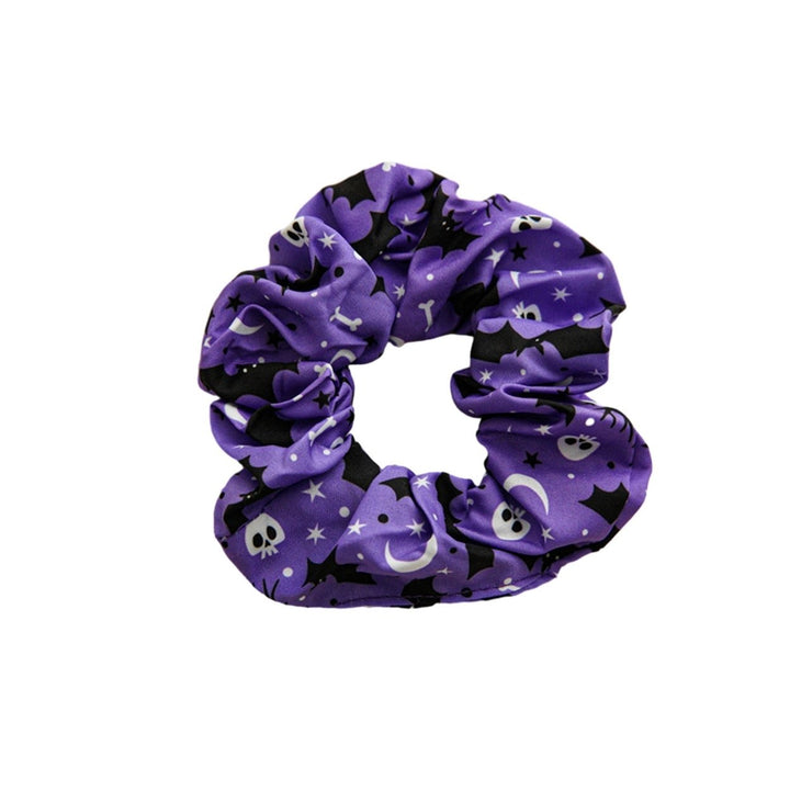 Hair Ring Elegant Halloween Pumpkin Hair Scrunchies Bright Color Stylish Elastic Hair Accessories for Women Image 1