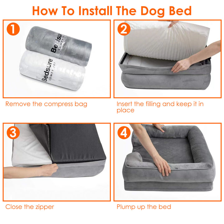Pet Dog Bed Soft Warm Plush Puppy Cat Bed Cozy Nest Sofa Non-Slip Bed Cushion Mat Removable Washable Cover Waterproof Image 4