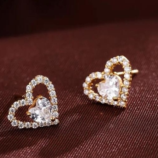 Qixi Gift Box Heart shaped Earrings Valentines Day Love Birthday Gift for Girlfriend Fashion Commuter Daily Image 4