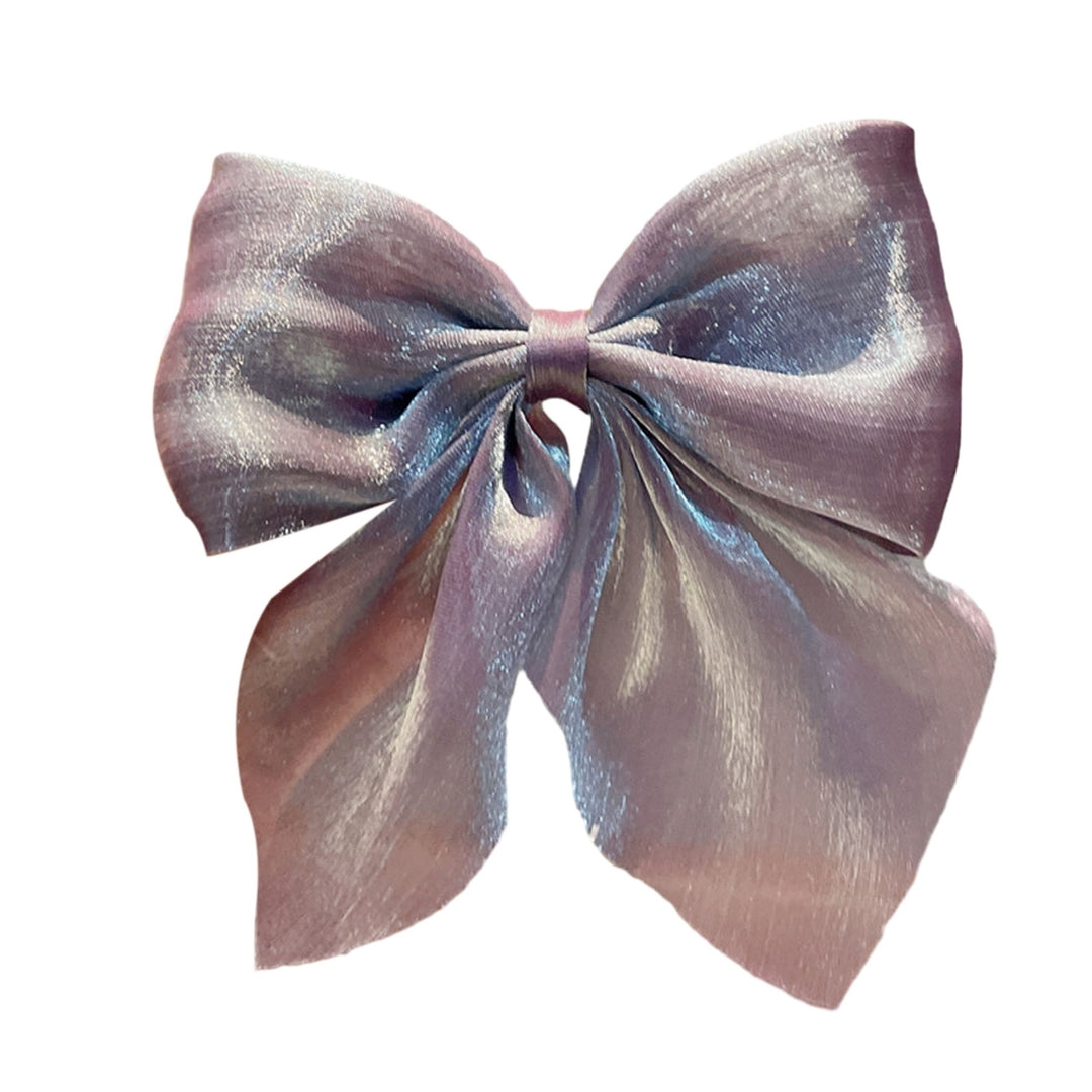 Hairpin Elegant Satin Hair Bow Clips Elastic Sturdy Fixing Women Stylish Gentle Hair Accessory for Delicate Hairstyles Image 3