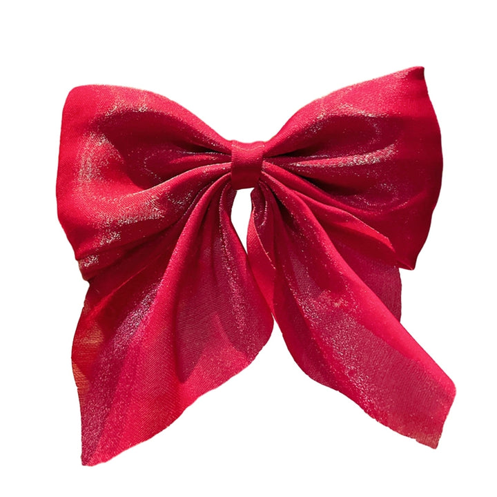 Hairpin Elegant Satin Hair Bow Clips Elastic Sturdy Fixing Women Stylish Gentle Hair Accessory for Delicate Hairstyles Image 6