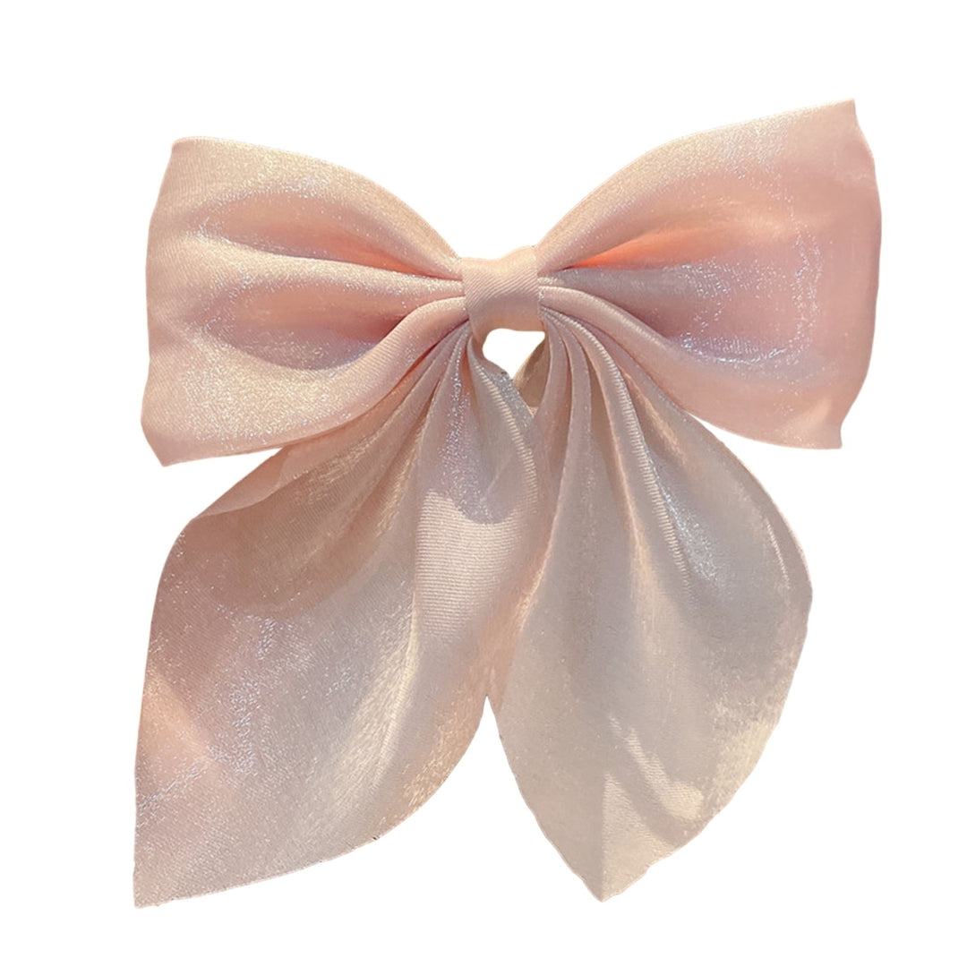 Hairpin Elegant Satin Hair Bow Clips Elastic Sturdy Fixing Women Stylish Gentle Hair Accessory for Delicate Hairstyles Image 7