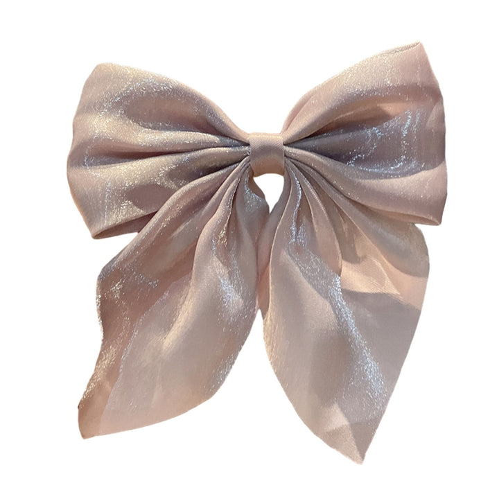 Hairpin Elegant Satin Hair Bow Clips Elastic Sturdy Fixing Women Stylish Gentle Hair Accessory for Delicate Hairstyles Image 8