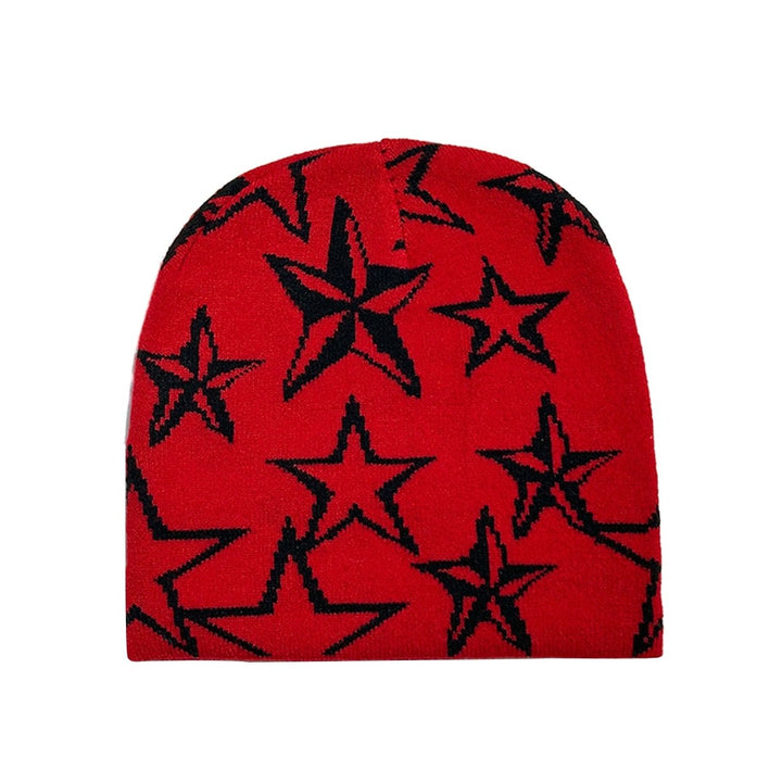 Unisex Knitted Hat Ultra-Thick Windproof Super Soft Lightweight High Elastic Star Print Winter Warm Hat Image 6